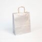 Paq.25 sacs kraft lisse, 22x10x27cm,Argt - Argent