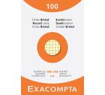 Étui de 100 fiches - bristol quadrillé 5x5 non perforé 100x150mm - Couleurs assorties