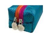 Pennenetui vierkant 2-vaks Tricolor - Geassorteerd