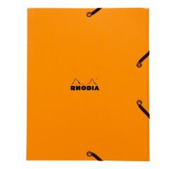 Rhodia chemise à élastiques 3 rabats 24x19 cm - Orange