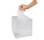 Transparante urne met deksel 21 cm - Transparant