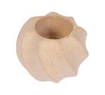 Bougeoir rond torsadé 7x7x6 cm - Kraft