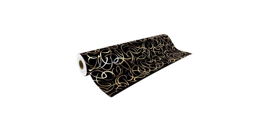Prem.80g, 50x0,70m Arabesq or fd noir - Noir