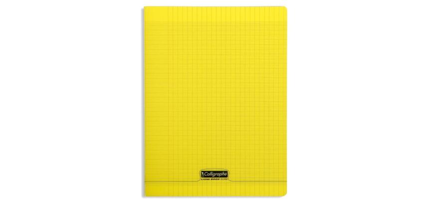 Clairefontaine Polypro Stapled Notebook, Seyes, Ligne 8000, A4, 96 Sheets, 90g - Yellow