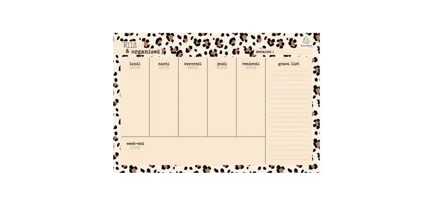 Hebdo Planner Roar Clair 26,5 x 18 cm - Visueel