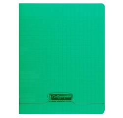 Cahier piqué 8000 POLYPRO 17x22 cm 96 pages grands carreaux 90 g - Vert
