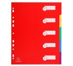 Intercalaires polypropylène opaque semi rigide 5 positions - A4 maxi