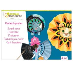 Boîte créative, Mandala animaux à gratter