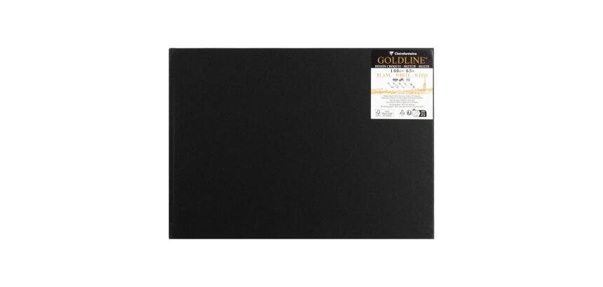 Goldline carnet rembordé rigide 50F A4 140g paysage - Blanc
