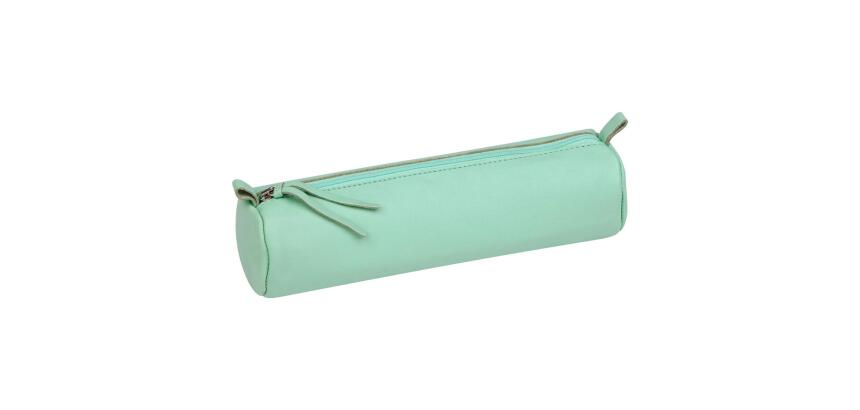 CUIR TEINTÉ Trousse Ø5,5x22 cm Vert pistache