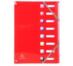 Trieur extensible en polypropylène 8 compartiments IDERAMA PP - A4 - Couleurs assorties