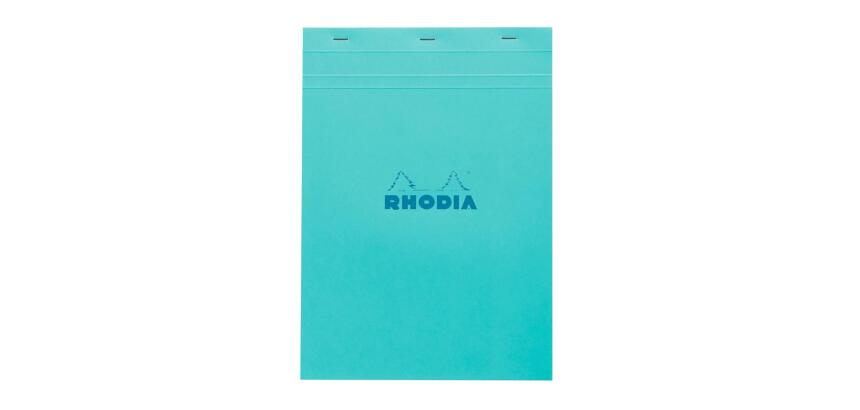Bloc agrafé Rhodia Couleurs Azur N°18 A4 21x29,7 cm - Azur