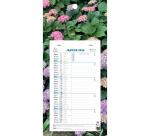 Calendrier mensuel Nature avec feuillets détachables 15,5 x 28,5 cm sur plaque imprimée 19 x 41 cm 2026 - Visuels assortis