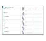 Agenda de bureau EasyTime 21S Spiralé Mini Labo 21 x 15 cm Semainier Janvier à Décembre 2026 - Vert