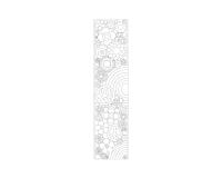Echarpe 100% soie - 180x43cm Flowerpower - Blanc