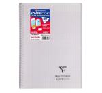 Cahier reliure intégrale enveloppante Koverbook A4 160 pages grands carreaux couverture polypropylène transparent - Assortis