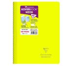 Cahier reliure intégrale enveloppante Koverbook Neon A4 160 pages ligné couverture polypropylène opaque - Assortis