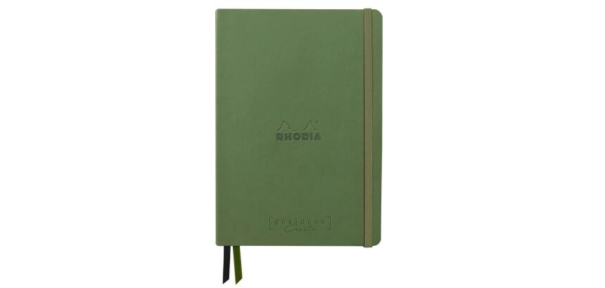 Rhodia Goalbook Creation - A5 - Dotted - Hard Cover - Black Maya Paper - Sage
