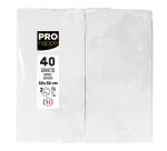 Pak van 40 micro-gekartelde tissue servetten 2-laags - gevouwen 1/8