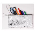 COSMICUIR LISSE Trousse plate 22x11cm - Argent