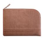 Rhodiarama pochette zippée en simili cuir - taille M (16x22 cm) - Chocolat