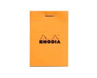 Bloc agrafé Rhodia N°10 5,2x7,5 cm 80 feuillets petits carreaux 5x5 80g - Orange
