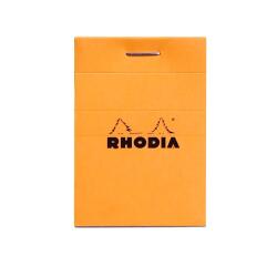 Bloc agrafé Rhodia N°10 5,2x7,5 cm 80 feuillets petits carreaux 5x5 80g - Orange