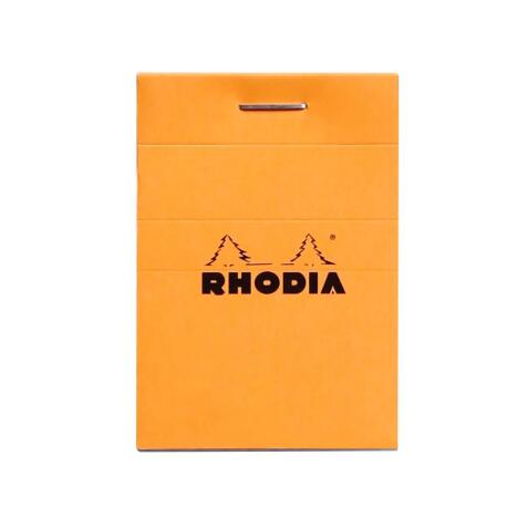 Bloc agrafé N°10 5,2x7,5 cm 80 feuilles petits carreaux 5/5 80 g. - Orange