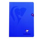 Cahier piqué Mimesys A4 80 pages petits carreaux + marge couverture polypropylène Couleur aléatoire - Assortis