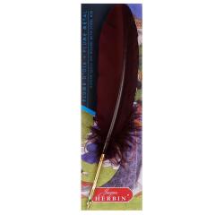PLUME D'OIE+PLUME METAL SUR BROCH