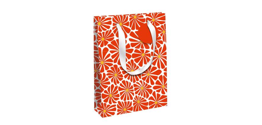 Sunny Flowers, sac large 26,5x14x33 cm - Orange