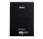Bloc reliure intégrale Rhodia Classic 21x29,7 cm 80 feuillets dot microperforé 80g - Noir