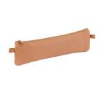CUIR NATUREL Trousse plate 22x6 cm. - Naturel