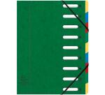 Trieur HARMONIKA® à fenêtres avec élastiques Véritable carte lustrée 9 compartiments