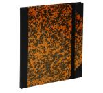 Carnet Marbre 220x170, 192 pages lignées - Orange