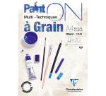 Paint'ON à grain bloc collé 20F A4 250g