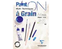 Paint'ON à grain bloc collé 20F A4 250g