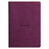 Rhodiarama piqûre textile A5 64p dot papier ivoire 90g - Violet