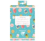 SET DE CORRESPONDANCE THÉMATIQUE, 8 enveloppes Pollen C6 (114x162mm) 120g + 8 cartes pliées 110x155m 185g, Anniversaire