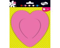 FORMES A DECORER, Sachet de 20 formes 130g/m2 au format 17x16,5cm - Coeurs - Assortiment