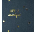 Album photos à spirales 50 pages noires - Format 32x22cm - LIFE rouge