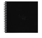 Rhodia Touch Watercolor Book, papier grain fin 100% coton 300g - 21x21 cm, 40 pages - Noir