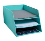 Corbeille à courrier Combo 3 niveaux carton Teksto
