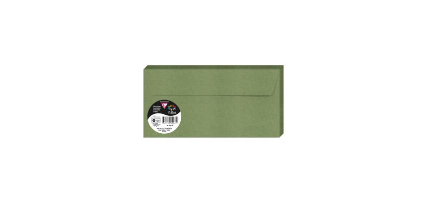 Paquet de 20 enveloppes Pollen DL 110x220 120g/m2 - Vert sauge
