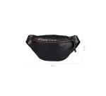 Sac banane en cuir 30x16,2 cm - Noir