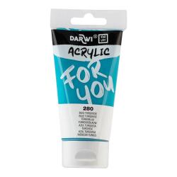 Darwi For You tube de peinture acrylique 75 ml - Bleu turquoise