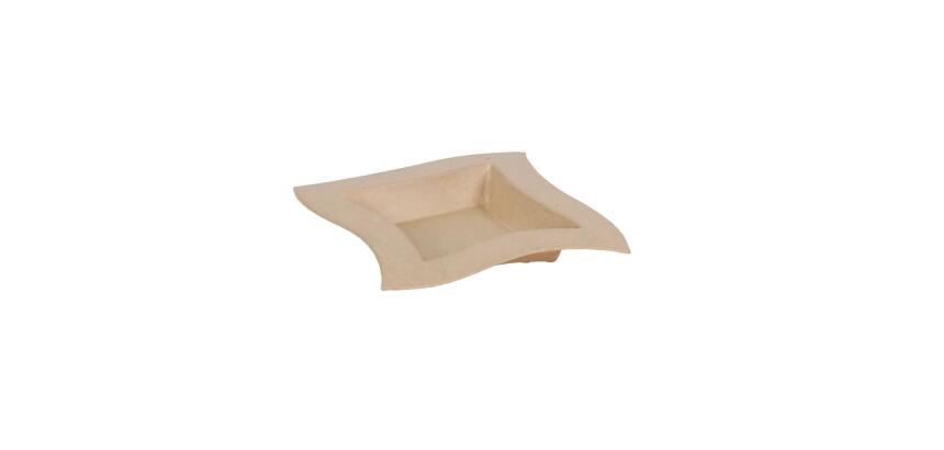 Plateau 19x19x3cm - Kraft
