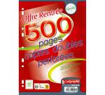 Copies doubles 8000 sous film A4 500 pages perforées grands carreaux 90 g