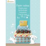 Cahier papier cadeau, Noël - Bleu