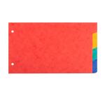 Intercalaires pour fiches bristol en carte lustrée 225g/m2 4 positions - 125x200mm - Couleurs assorties